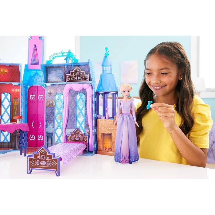 Château de poupée pliable Elsa - 61 cm - Jusqu'à 34% de réduction