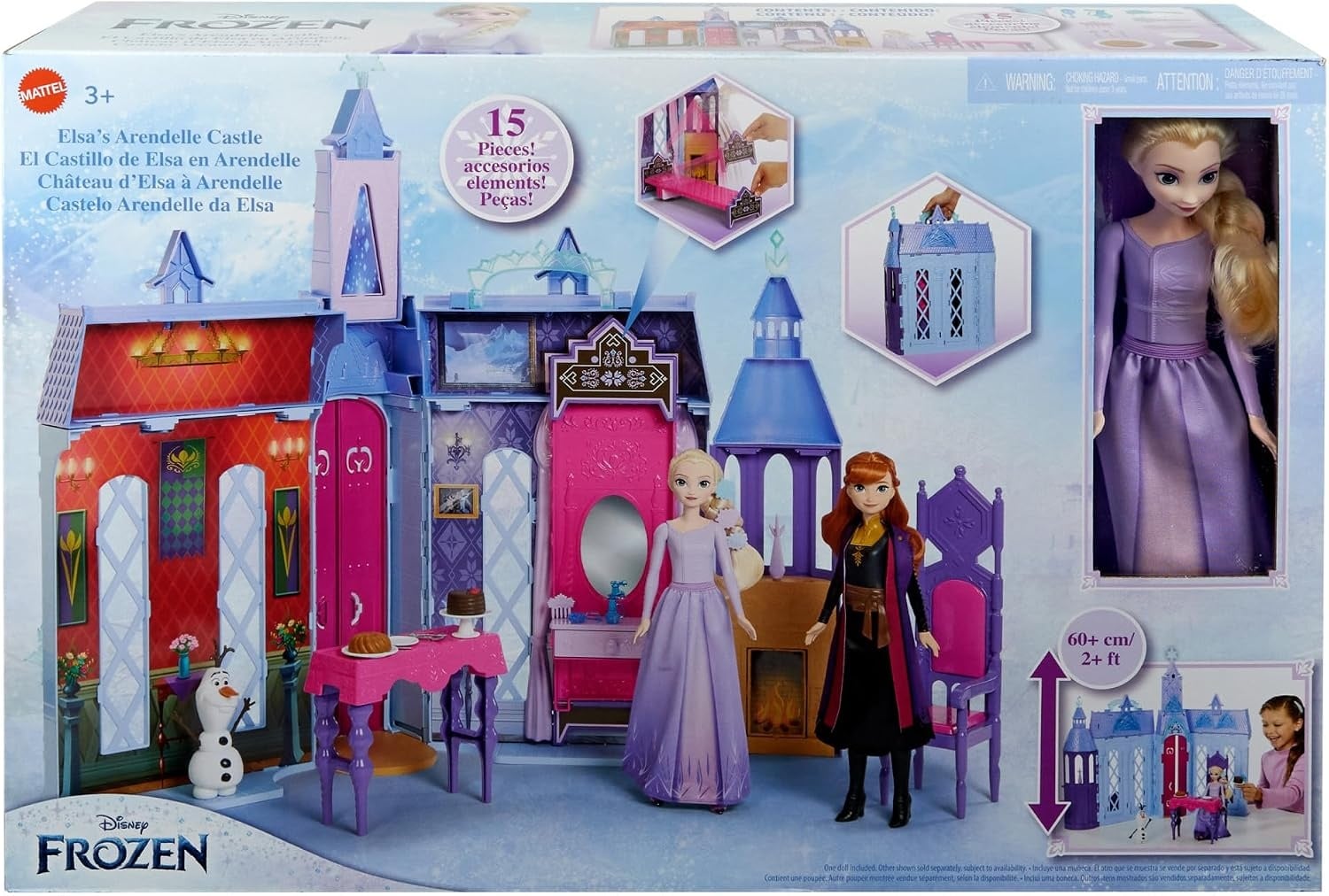 Château de poupée pliable Elsa - 61 cm - Jusqu'à 34% de réduction