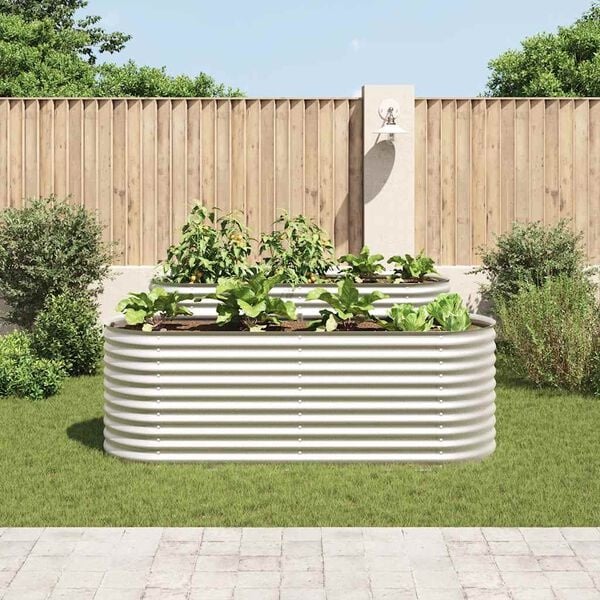 Vidaxl Jardinière surélevée en acier galvanisé 240cm - Jusqu'à -35%