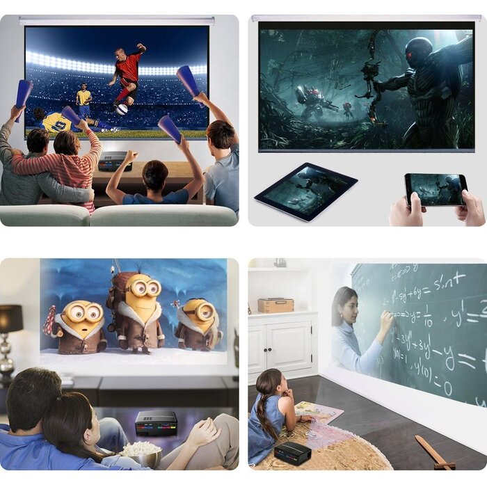 Mini projecteur LED Home Cinéma 2000 lumens - Jusqu'à -34% sur nos modèles