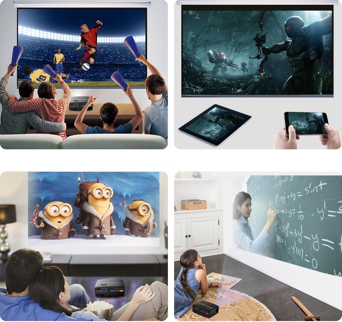 Mini projecteur LED Home Cinéma 2000 lumens - Jusqu'à -34% sur nos modèles