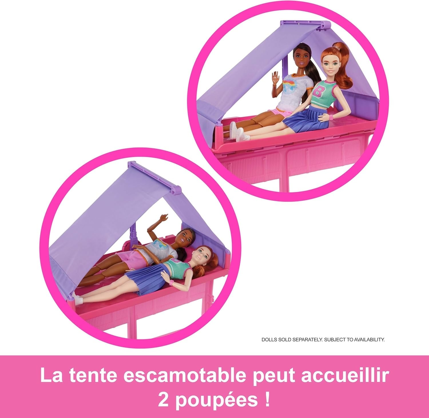 Camping-car modulable pour poupées avec 60 accessoires - Jusqu'à 34% de remise