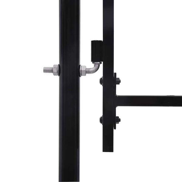 Vidaxl Portail de jardin en acier noir 1,5 x 4 m - Jusqu'à 35% de réduction