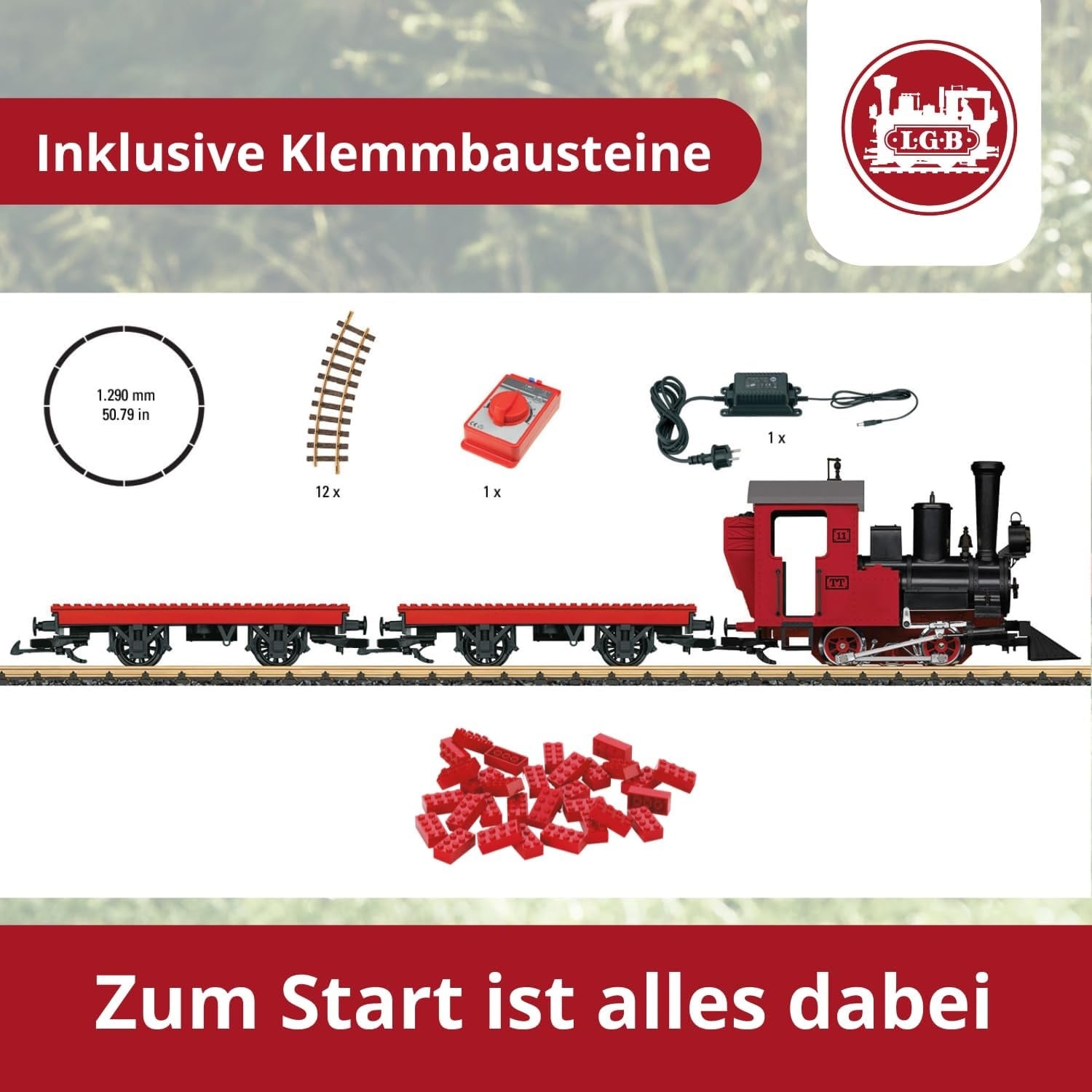 Train miniature de jardin avec blocs de construction - Jusqu'à -35%