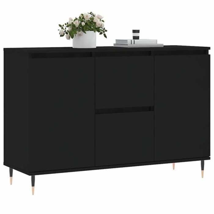 Vidaxl Buffet de rangement noir 104 cm - Jusqu'à -34% sur le prix outlet