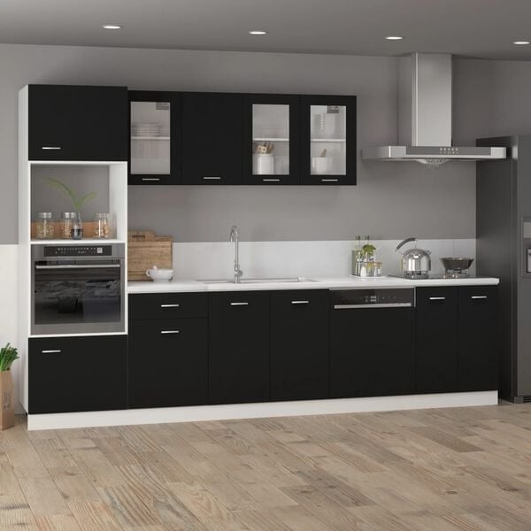 Vidaxl Meuble haut de cuisine Lyon - Noir - 39,5 cm - Jusqu'à 33% de remise