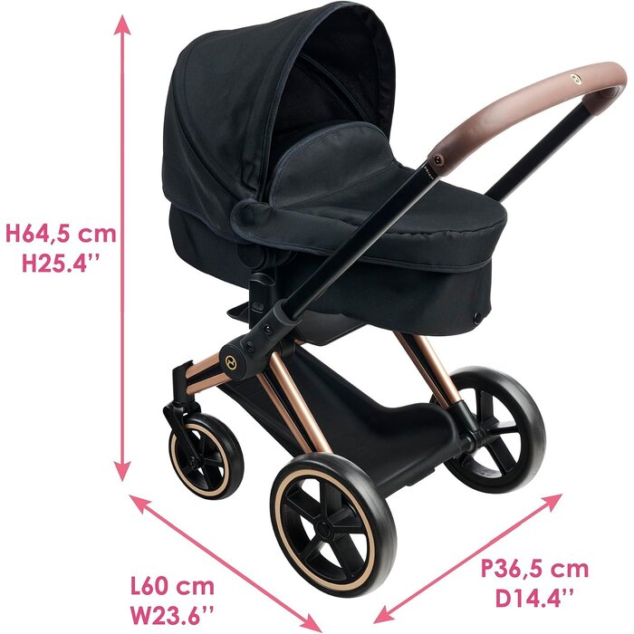 Poussette 3-en-1 pour Poupée - Pliable et Polyvalente - Jusqu'à -34%