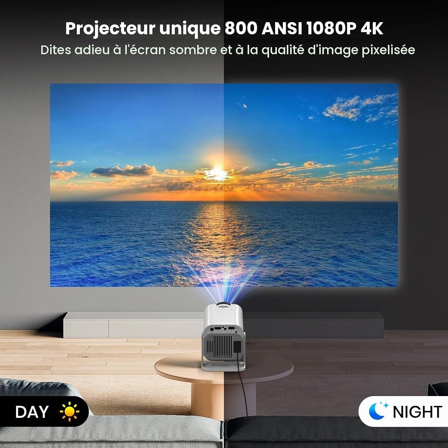 Mini projecteur portable 1080P/4K - Wi-Fi/Bluetooth - Jusqu'à 35% de remise