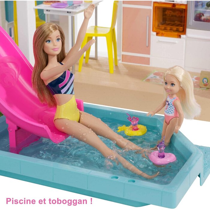 Maison de Poupée 114 cm - 3 étages avec accessoires - Jusqu'à 35% de réduction