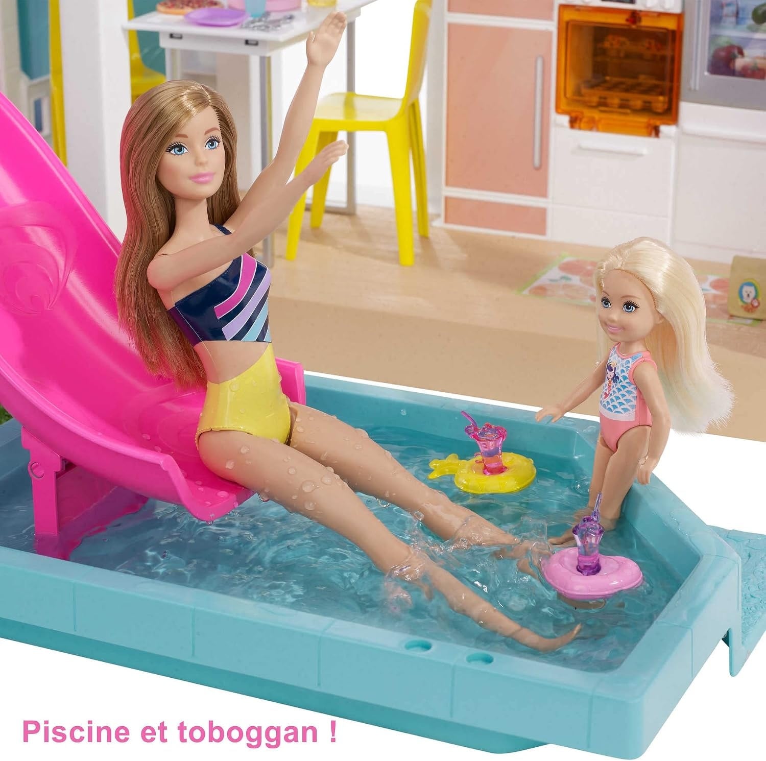 Maison de Poupée 114 cm - 3 étages avec accessoires - Jusqu'à 35% de réduction