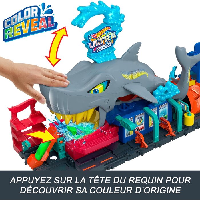 Hot Wheels Circuit de lavage auto avec véhicule changeur de couleur - Jusqu'à -34%