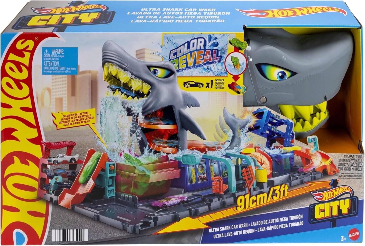 Hot Wheels Circuit de lavage auto avec véhicule changeur de couleur - Jusqu'à -34%