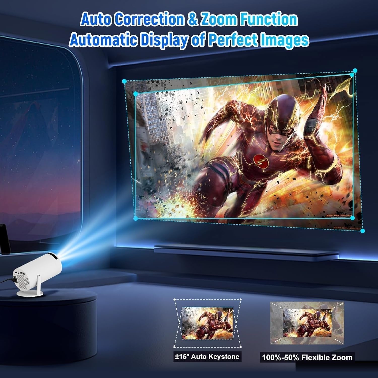 Mini Projecteur Intelligent 4K WiFi 6 - Jusqu'à 34% de remise