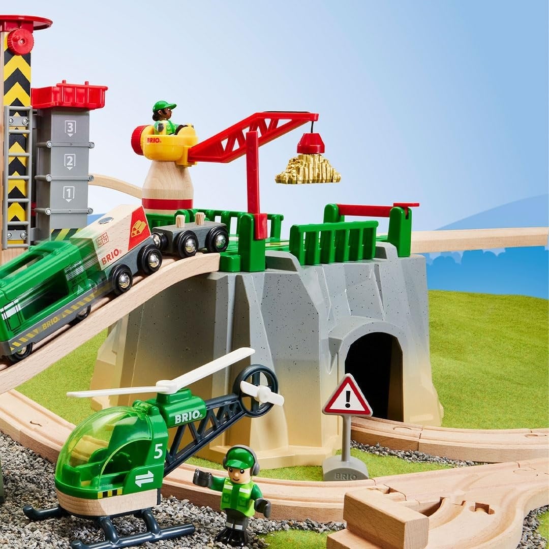 Circuit de train en bois Deluxe 49 pièces - Jusqu'à 35% de réduction