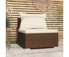 Vidaxl Canapé de jardin central modulaire en résine tressée - Jusqu'à -34%