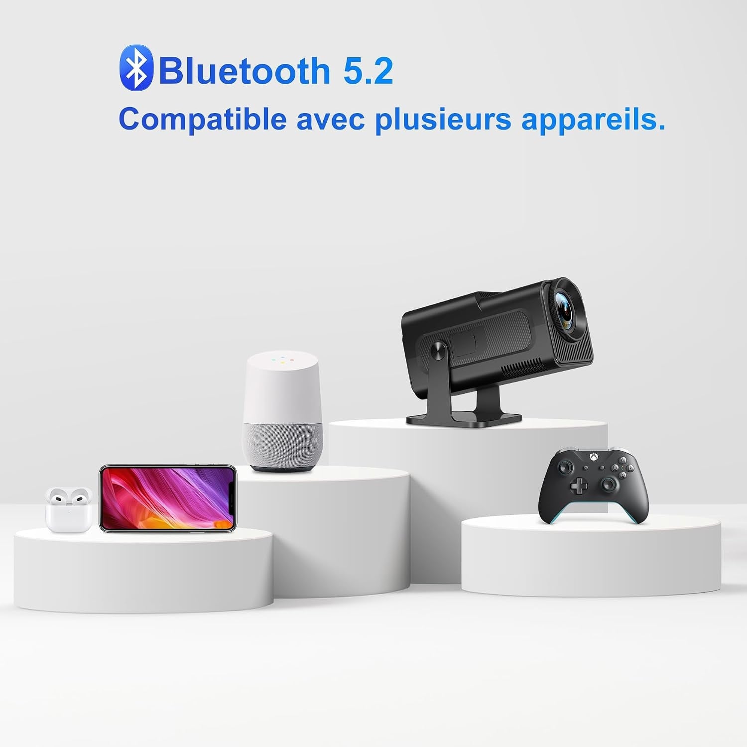 Mini Projecteur 4K Android 11 Rotatif 180° - Jusqu'à 35% de remise