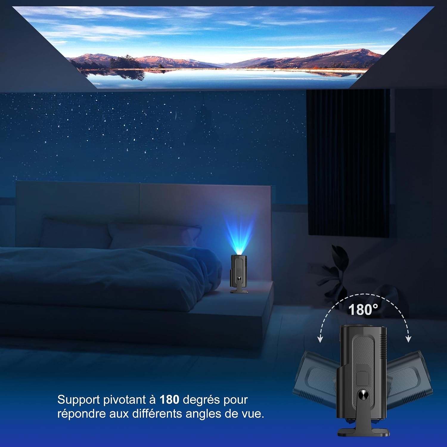 Mini Projecteur 4K Android 11 Rotatif 180° - Jusqu'à 35% de remise