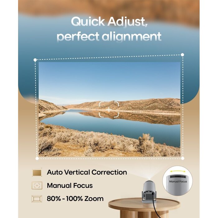 Mini projecteur portable 4K Android 11.0 - Jusqu'à 34% de réduction