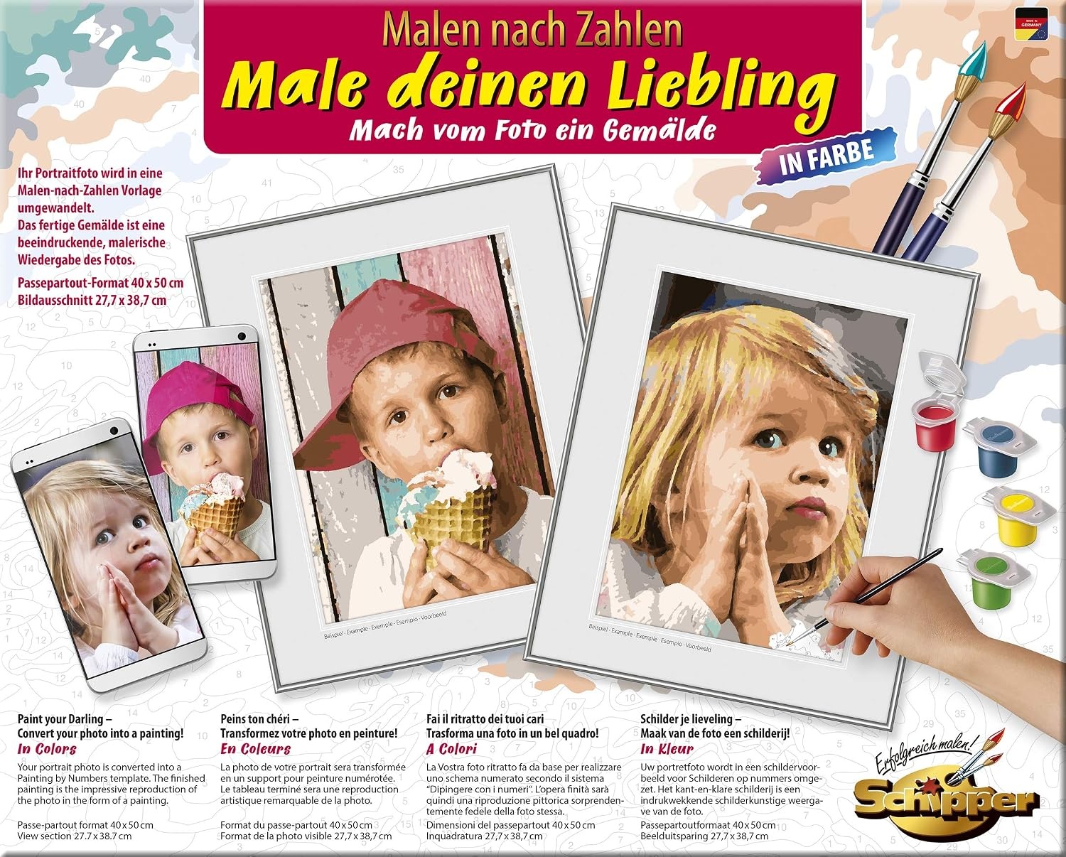 Kit peinture par numéros personnalisé 30x40cm - Jusqu'à -29% de réduction