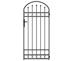 Vidaxl Portillon de jardin en acier - Gris - 89x200 cm - Jusqu'à -41%