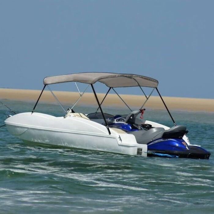 Bimini pour bateau 3 arceaux 183cm - Gris - Jusqu'à -35% en outlet