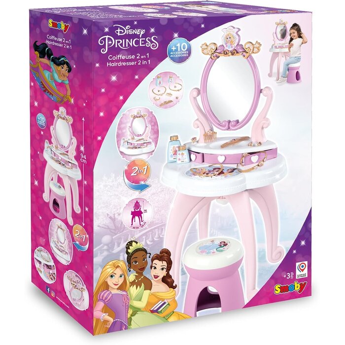 Coiffeuse 2-en-1 pour enfants avec accessoires - Jusqu'à 34% de remise
