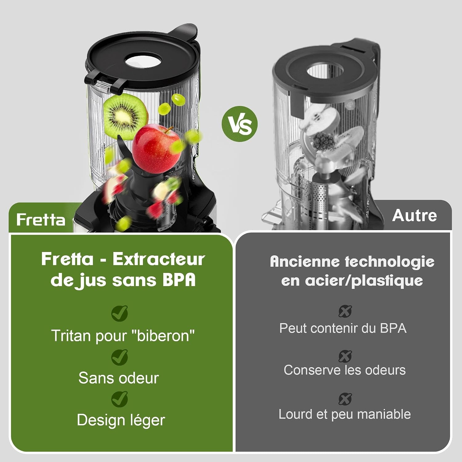 Extracteur de jus à froid 250W - Large ouverture - Jusqu'à -35%