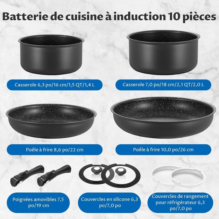 Set de 10 ustensiles de cuisine amovibles - Jusqu'à -34% sur l'outlet