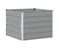 Vidaxl Jardinière en acier gris 100x100x75cm - Jusqu'à -33%