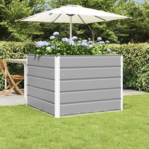 Jardinière en acier gris 100x100x75cm - Jusqu'à -33%