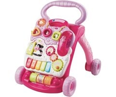 Vtech Chariot de marche interactif rose : aide à la marche jusqu'à -33%