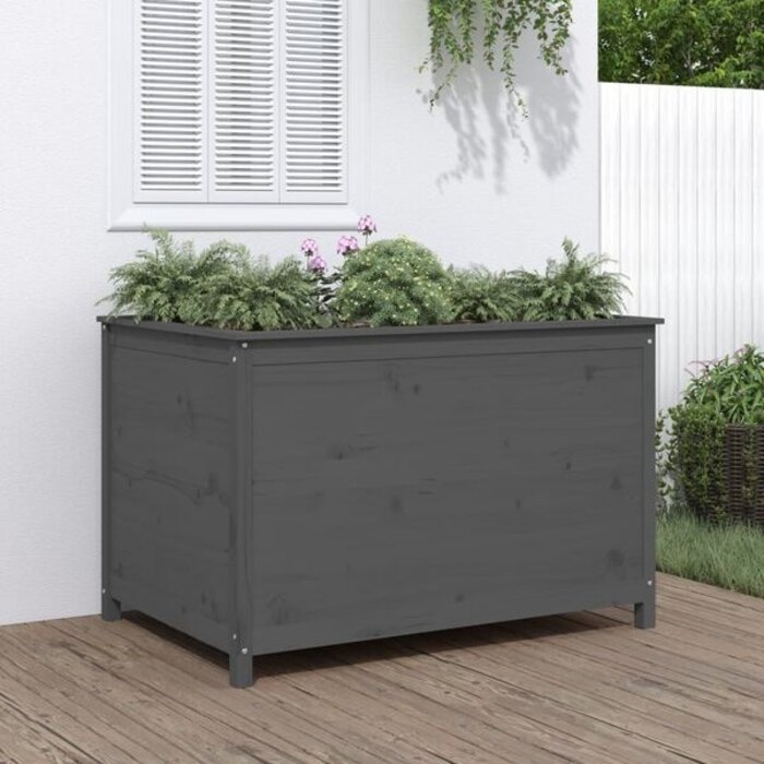 Jardinière surélevée en pin gris - 120 cm - Jusqu'à 35% de réduction