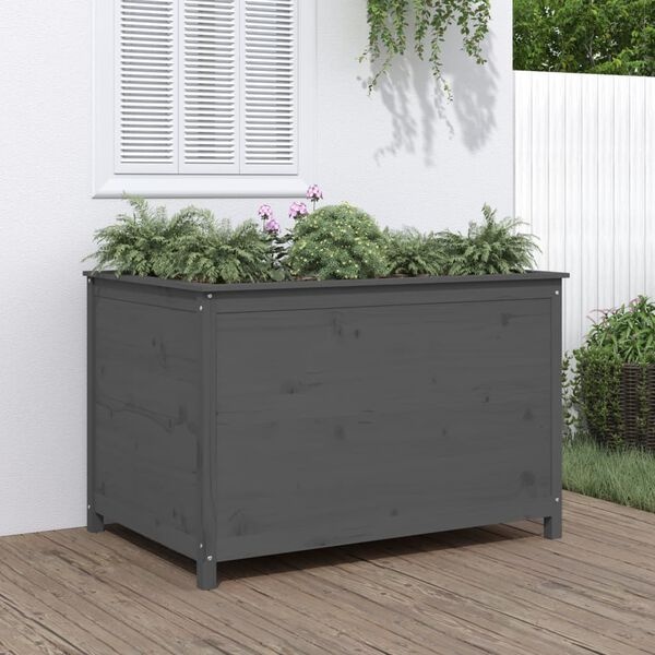 Jardinière surélevée en pin gris - 120 cm - Jusqu'à 35% de réduction