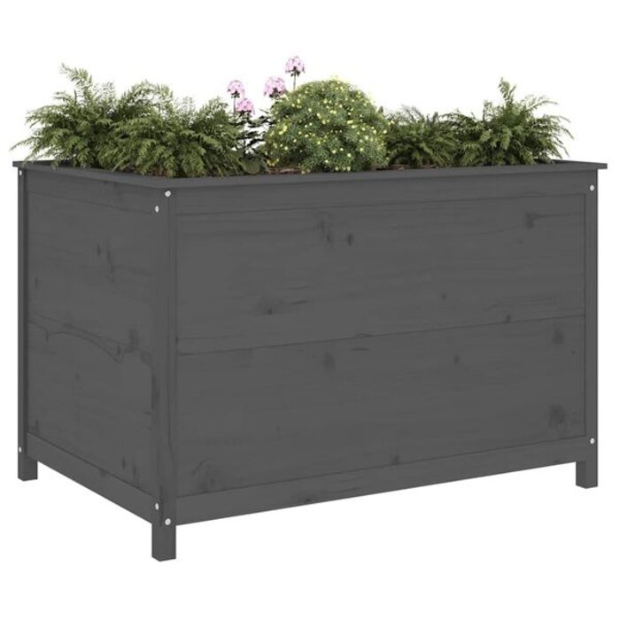 Jardinière surélevée en pin gris - 120 cm - Jusqu'à 35% de réduction