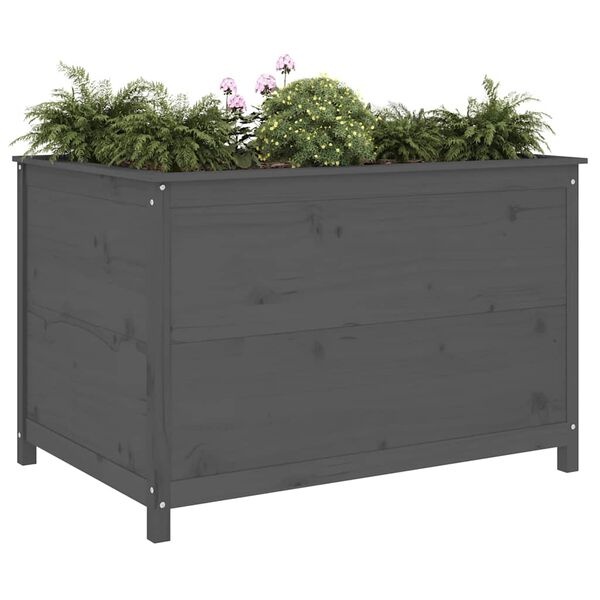 Jardinière surélevée en pin gris - 120 cm - Jusqu'à 35% de réduction