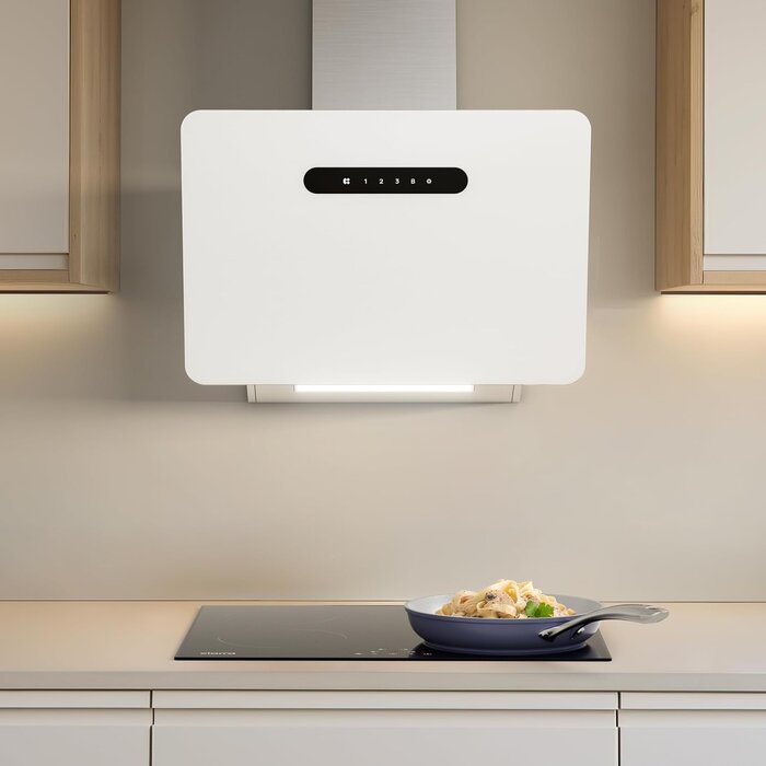 Hotte aspirante inclinée 60 cm A+++ Wi-Fi blanche - Jusqu'à -35% en outlet