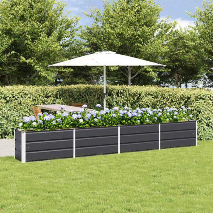 Grande Jardinière Rectangulaire Acier Anthracite 320cm - Jusqu'à -29%