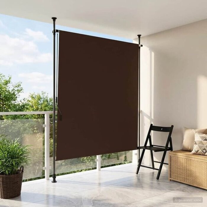 Store enrouleur d'extérieur 100x270 cm - Marron - Jusqu'à -33%