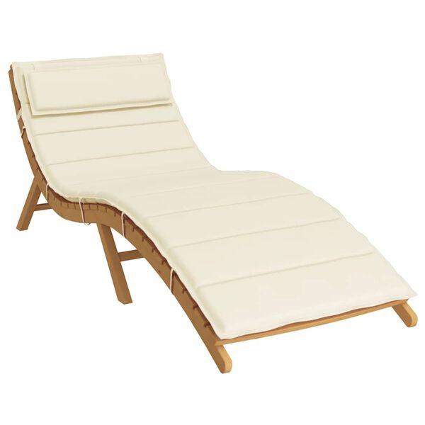Matelas pour bain de soleil 180x60x3 cm - Crème - Jusqu'à -33%
