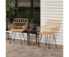 Vidaxl Lot de 2 chaises de jardin résine tressée - Jusqu'à -40%