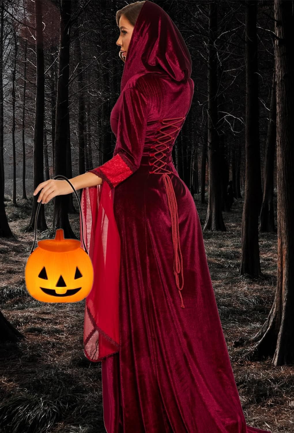 Robe médiévale à capuche rouge XXL - Jusqu'à -28% de remise