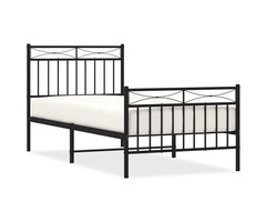 Vidaxl Cadre de lit en métal noir 90x200 cm - Jusqu'à 34% de remise