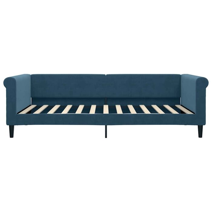 Vidaxl Canapé-lit velours bleu 100x200 cm - Jusqu'à -35%