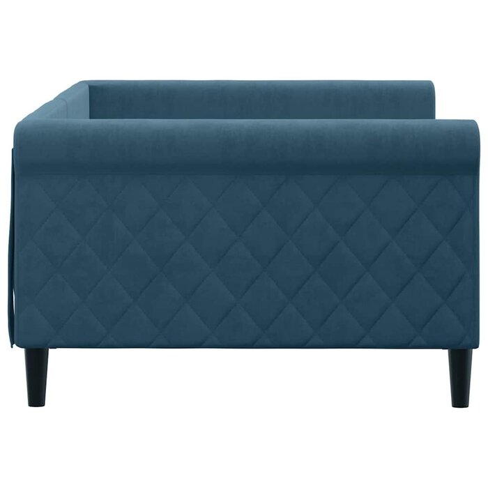 Vidaxl Canapé-lit velours bleu 100x200 cm - Jusqu'à -35%