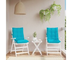Vidaxl Lot de 2 coussins de chaise turquoise 100x50cm - Jusqu'à -40% d'économie