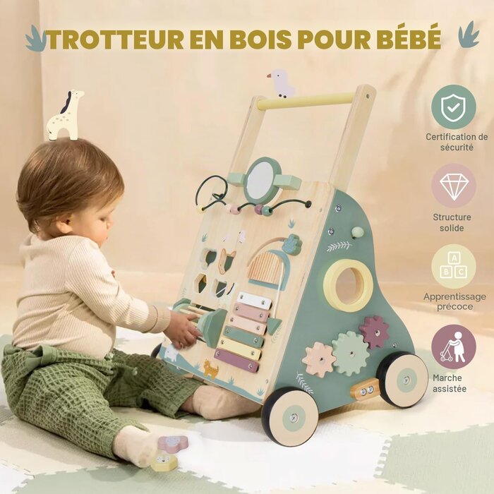 Chariot de marche 8-en-1 avec centre d'activités - Jusqu'à 29% de réduction