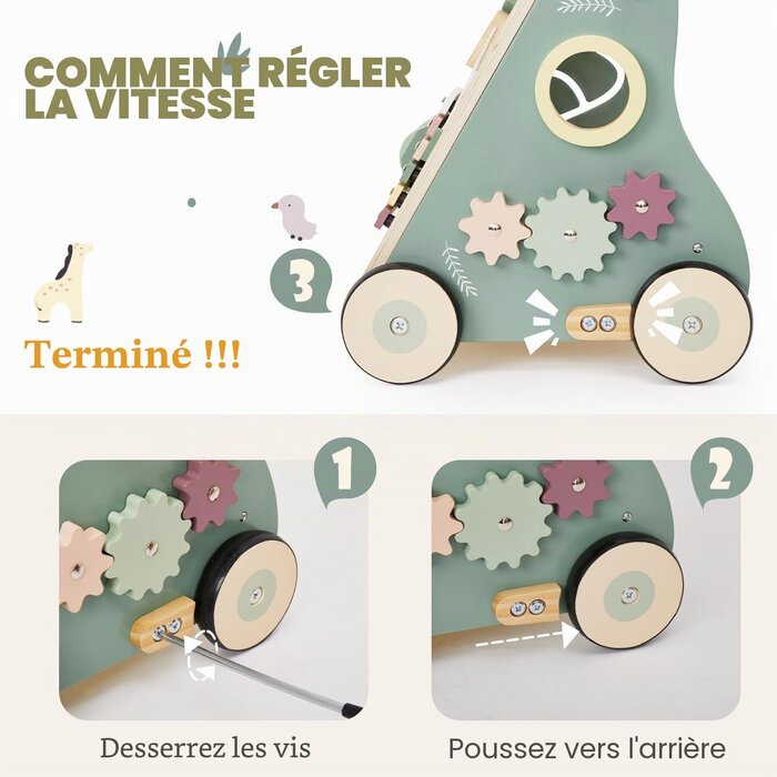 Chariot de marche 8-en-1 avec centre d'activités - Jusqu'à 29% de réduction