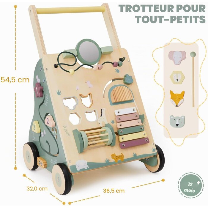 Chariot de marche 8-en-1 avec centre d'activités - Jusqu'à 29% de réduction