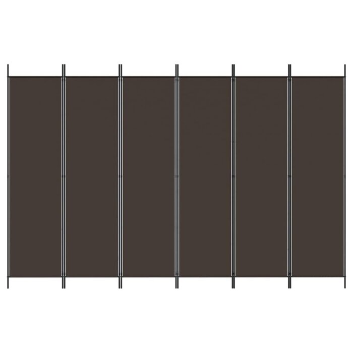 Vidaxl Paravent 6 panneaux 300x200 cm marron - Jusqu'à 33% de réduction
