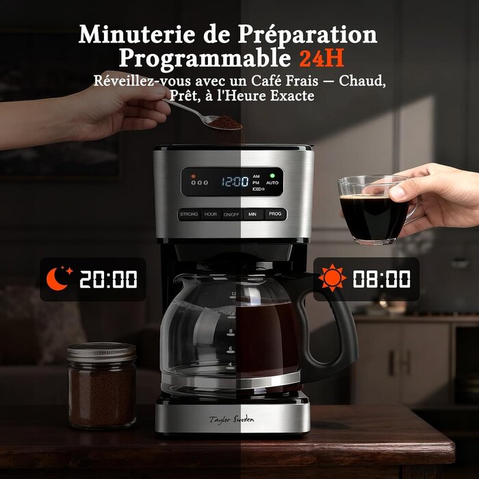 Cafetière programmable 1,8L - Jusqu'à 33% de réduction sur votre modèle